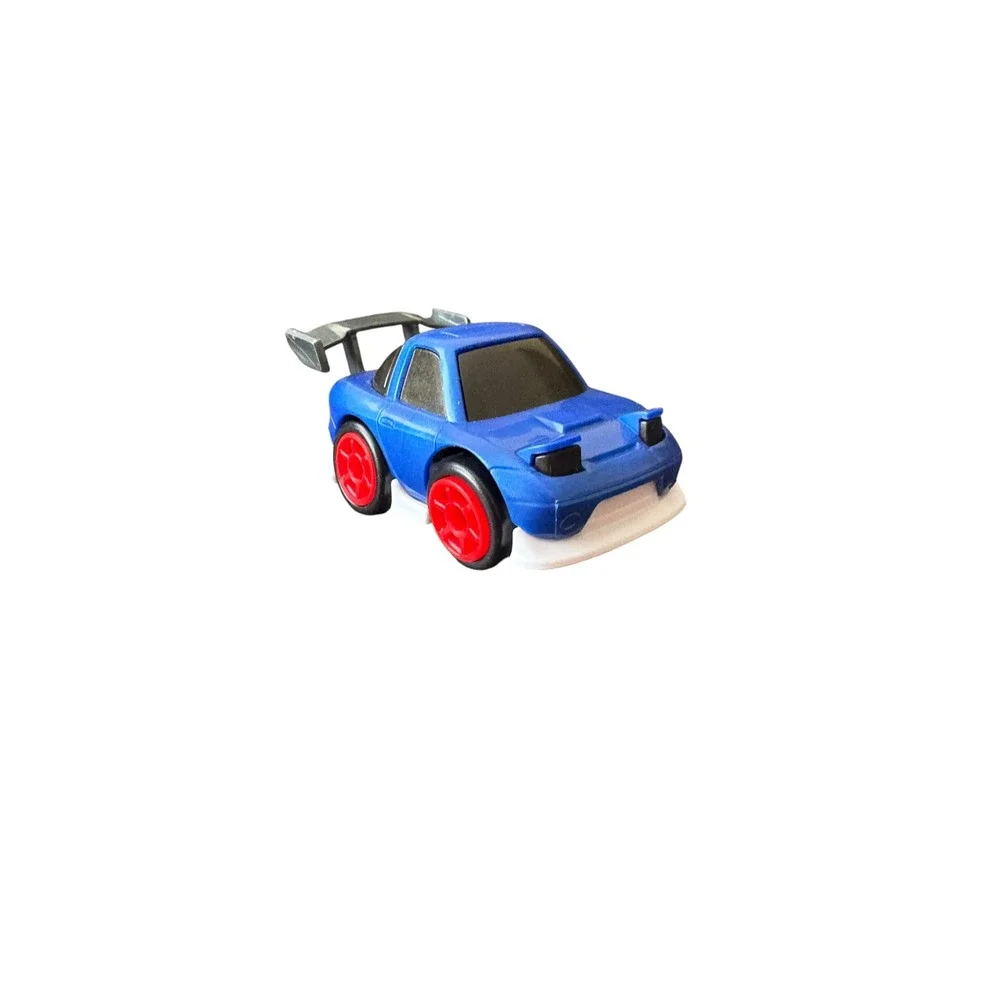 ZURU Blue Toy Race Car Red Wheels Rear Spoiler Pull Back Style Kids Vehicle